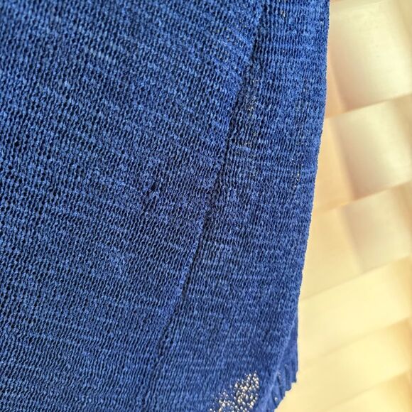 Chicos Blue Open Knit Cardigan Size 3 (Size XL 16/18) - Picture 4 of 8